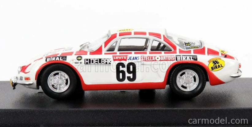Trofeu Renault Alpine A110 N 69 Tour De Belgique 1971 H.delbar - C.collaer 1:43 Bílá Červená