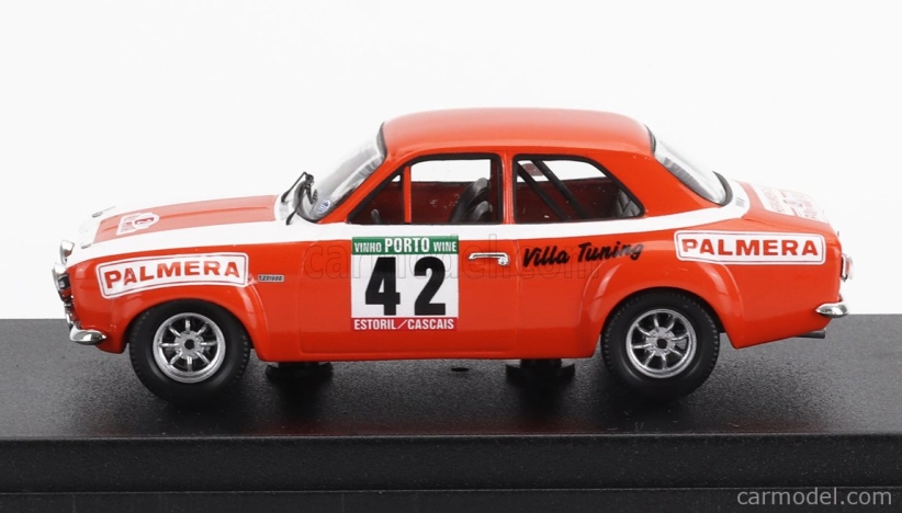 Trofeu Ford england Escort Mki (night Version) N 42 Rally Portugal 1975 F.lezama - J.arnaiz 1:43 Červená Bílá