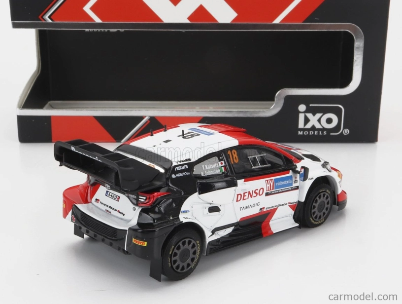 Ixo-models Toyota Yaris Gr Rally1 Team Toyota Gazoo Racing Wrt N 18 7th Rally Estland 2022 Takamoto Katsuta - Aaron Johnston 1:43 Biela červená čierna