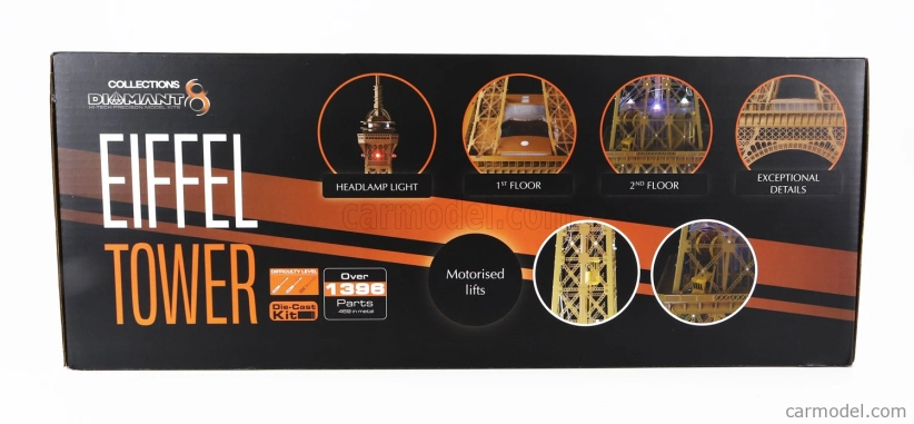 Ixo-models Príslušenstvo Torre Eiffel Parigi - Eiffelova veža Paríž 1889 - Výška 120 cm - 1396 dielikov - Súčasťou je reflektor a osvetľovací systém 1:250 Bronz