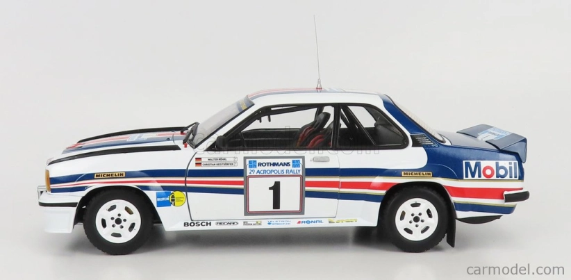 Sun-star Opel Ascona 400 N 1 2nd Rally Acropolis 1982 W.rohrl - C.geistdorfer 1:18 Bílá Modrá Červená