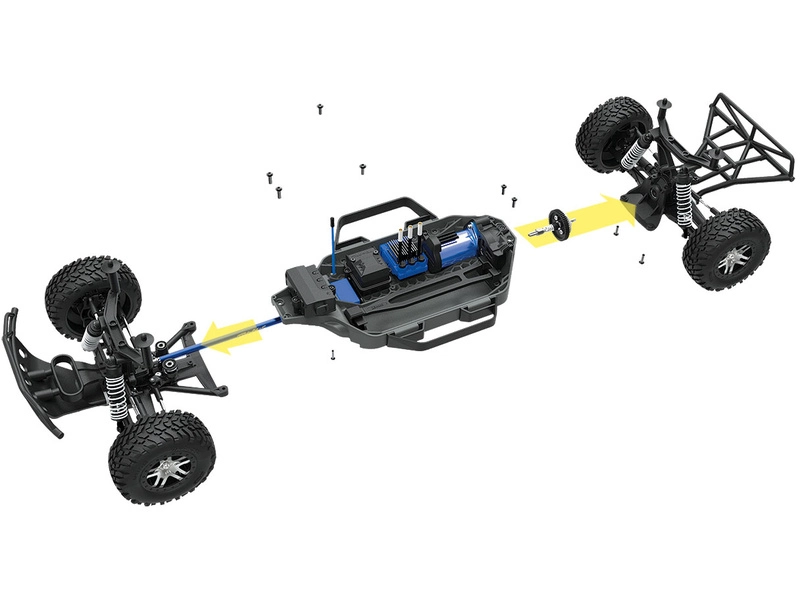 RC auto Traxxas Slash 1:10 VXL 4WD OBA TQi, modrá