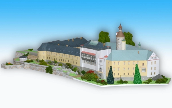 Zámok Zbiroh - papierový model 1:300
