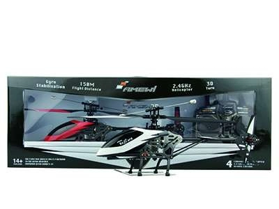 RC vrtuľník Buzzard, červenočierna