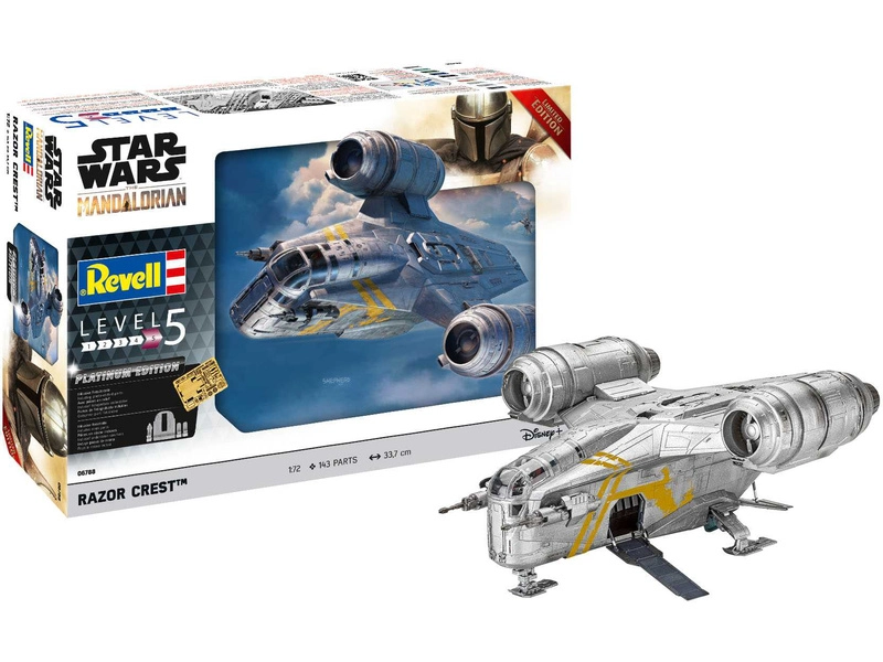 Revell SW – The Mandalorian: Razor Crest Platinum Edition (1:72) (darčeková súprava)