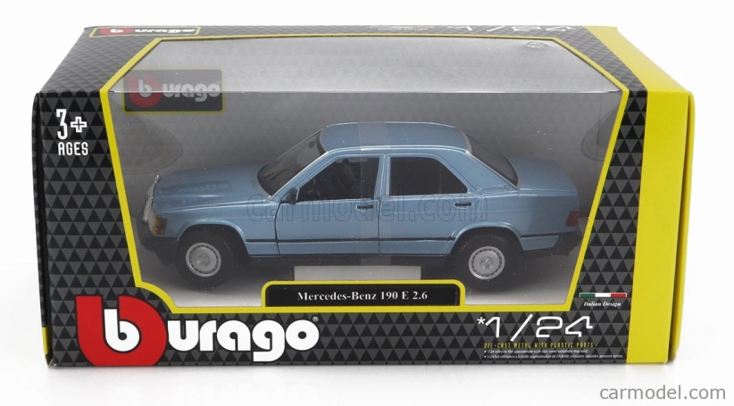 Bburago Mercedes Benz 190e 1984 1:24 Diamond Blue