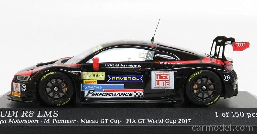 Minichamps Audi R8 Lms Augst Motorsport N 27 Fia GT Macau Cup 2017 Markus Pommer 1:43