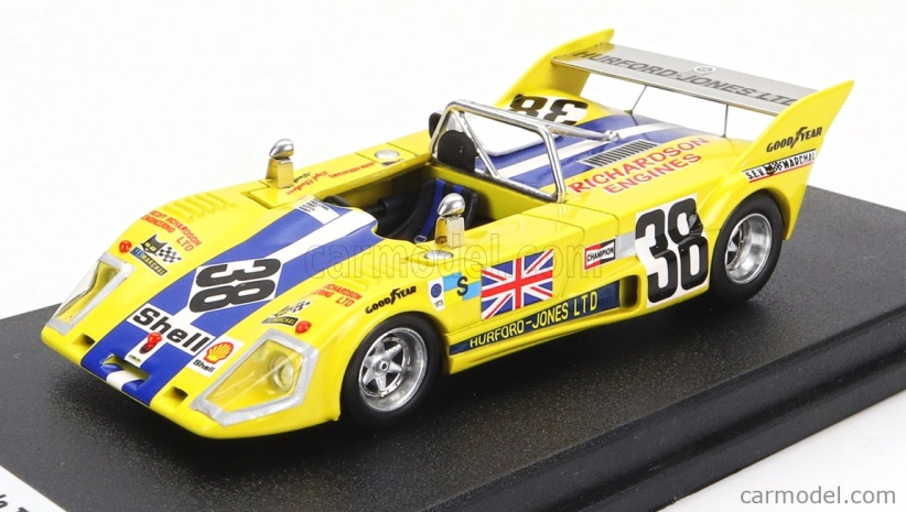 Trofeu Lola T292 Team Rays Racing N 38 24h Le Mans 1975 Nigel Clarkson - Derek Worthington 1:43 Žlutá