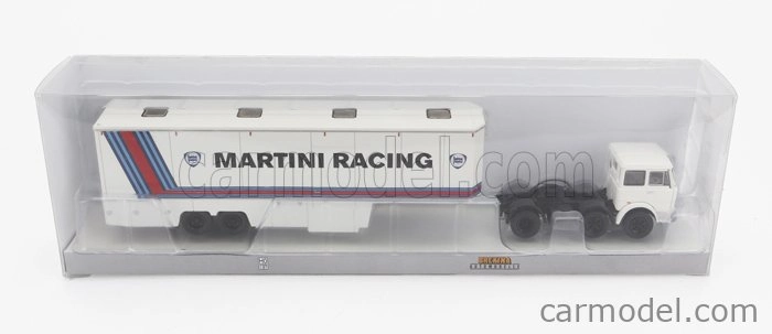 Brekina plast Fiat 691 T Truck Team Lancia Martini Racing Car Transporter 1970 1:87 Bílá
