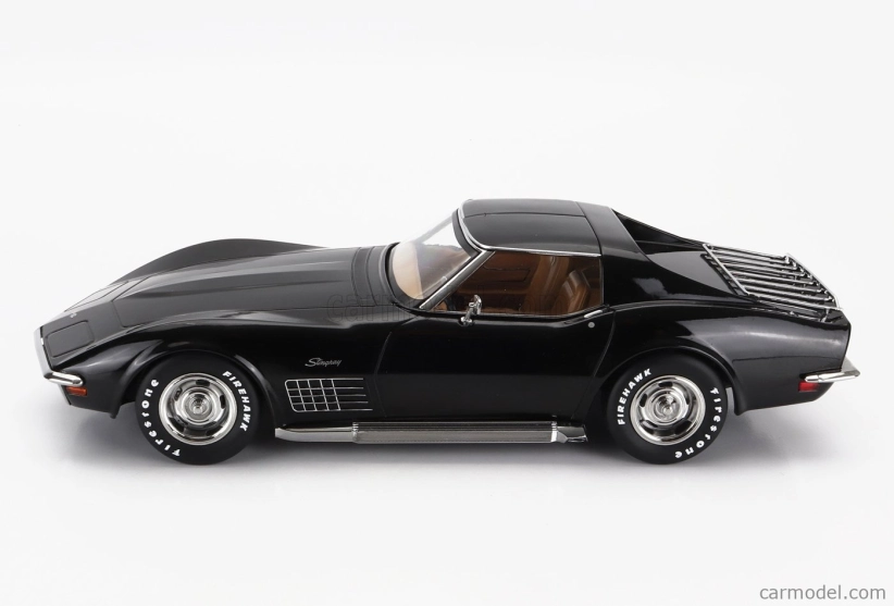 Chevrolet Corvette C3 1972 v mierke Kk - s odnímateľnou strechou 1:18 čierny