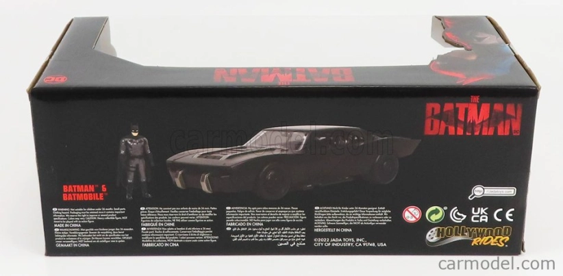 Jada Batman Batmobil s figúrkou 2022 - The Batman Movie 1:24 Matt Black