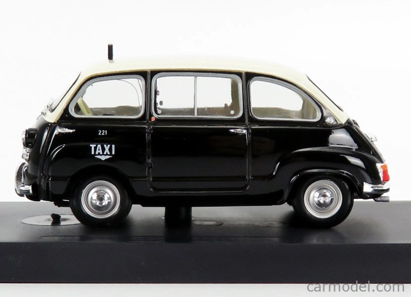 Brumm Fiat 600d Multipla Taxi Genova 1964 1:43 Black Ivory