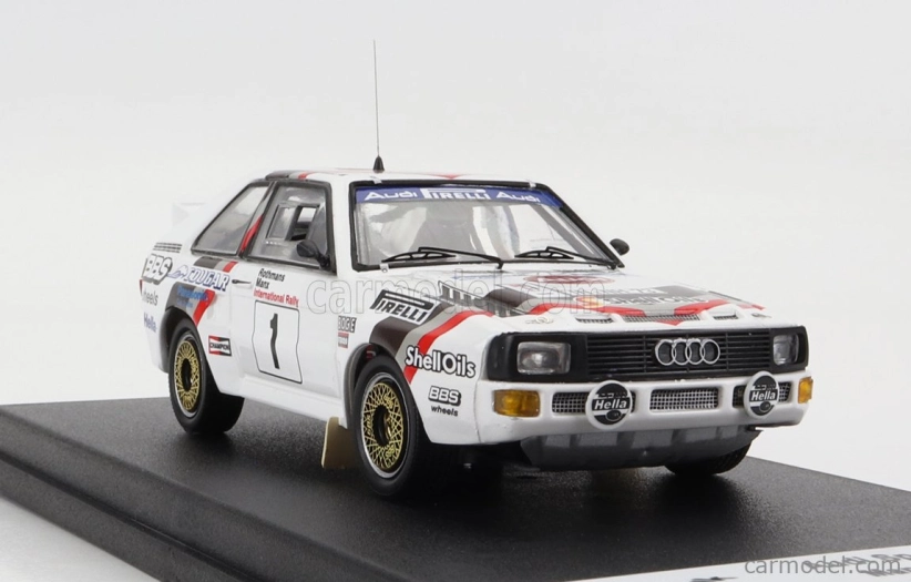 Trofeu Audi Quattro Sport N 1 Rally Manx 1984 H.mikkola - A.hertz 1:43 Bílá