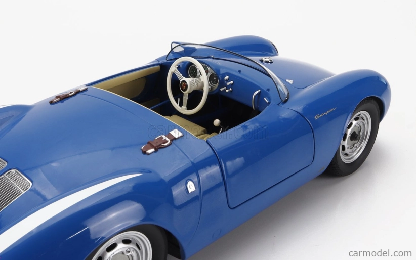 Porsche 550a Spider 1956 v mierke 1:12 modrá
