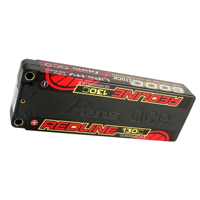 Gens ace akumulátor HV LiPo Redline 1.0 6000mAh 2S2P 7.6V 130C HardCase 57# | RCprofi.cz