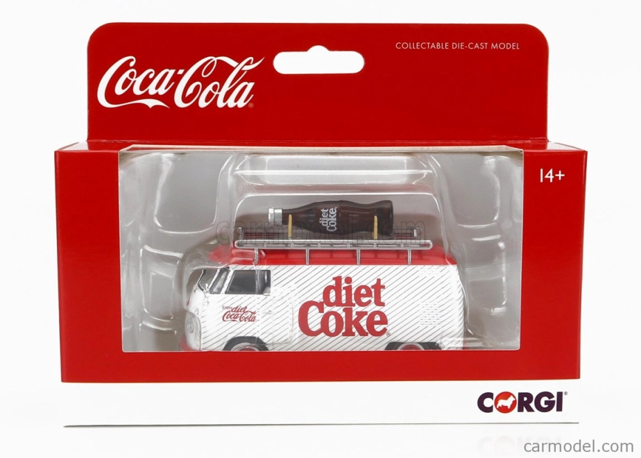 Corgi Volkswagen T1 Van Diet Coke Coca-cola 1965 1:43 Bílá Červená