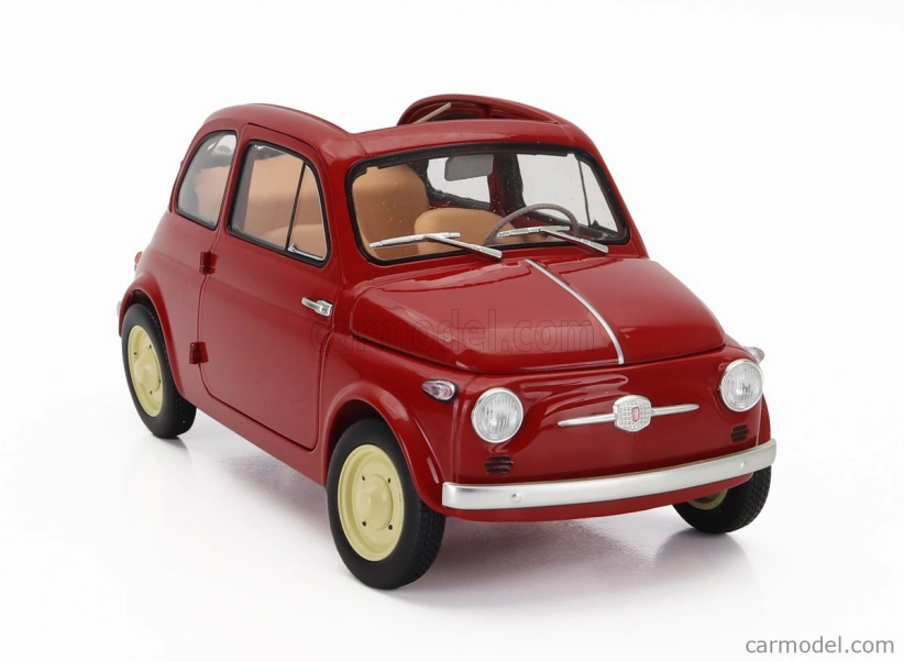 Kyosho Fiat 500 D Cabriolet Open 1960 1:18 Rosso Corallo - Červená