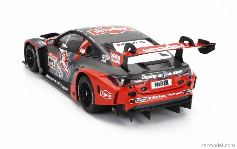 Minichamps BMW radu 4 M4 Gt3 Team Walkenhorst Motorsport N 102 24h Nurburgring 2022 Jorg Muller - Mario Von Bohlen - Ben Tuck - Jorn Schmidt Staade 1:18 Sivá oranžová