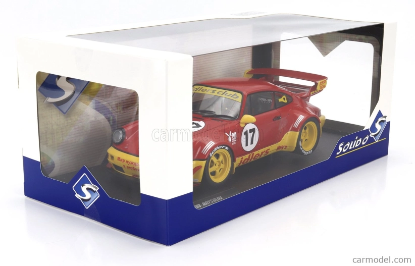 Solido Porsche 911 964 Rwb N 17 Body Kit Maty's Idlers Racing 1994 1:18 Červeno-žltá