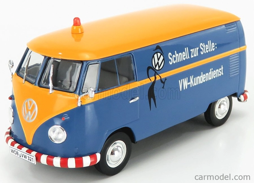 Schuco Volkswagen T1b Van Vw-kundendienst 1962 1:32 Modrá žltá