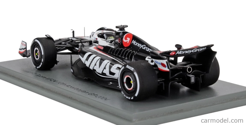 Spark-model Haas F1 Fw24 Team Moneygram Haas N 50 Azerbaijan Gp 2024 Oliver Bearman 1:43 Black White