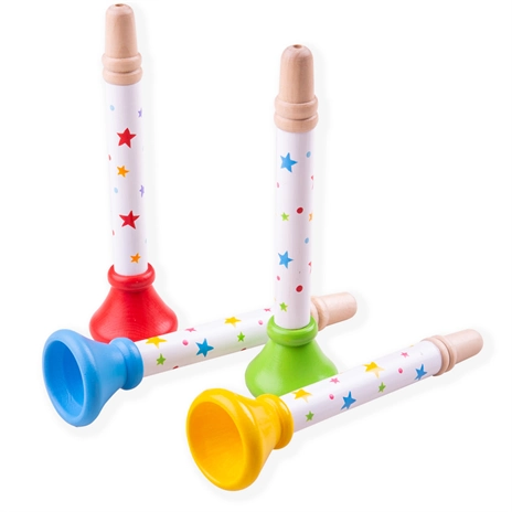 Bigjigs Toys Hviezdičky s trúbkou 1 kus červená