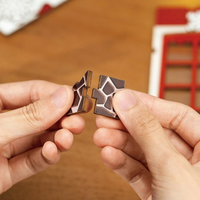 RoboTime 3D skládačka Zarážka na knihy Miniatura domečku Vánoční interiér - poškozený obal