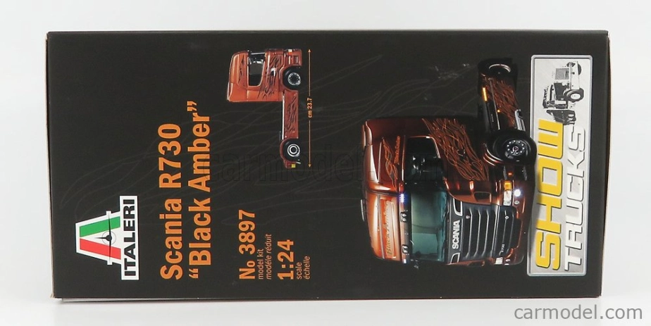 Italeri Scania R730 Tractor Truck Black Amber 2-assi 2011 1:24 /