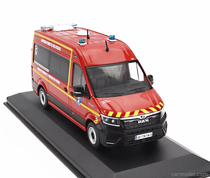 Odeon MAN Tge L2h2 Gifa Vsav Sdis 88 Vosges Vehicule De Secours Et D'assistance Aux Victimes Sapeurs Pompiers 2020 1:43 Červená Žlutá Černá