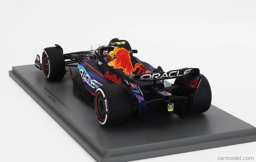 Spark-model Red bull F1  Rb19 Team Oracle Red Bull Racing N 11 2nd Miami Gp 2023 Sergio Perez 1:18 Matt Blue