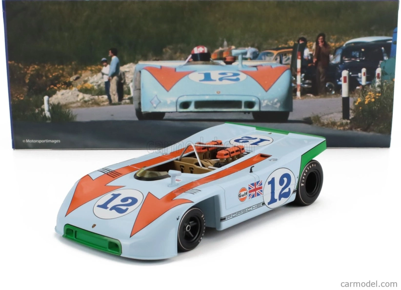 Werk83 Porsche 908/03 Spider Team Gulf N 12 Winner Targa Florio 1970 Jo Siffert - Brian Redman 1:18 Svetlo modrá oranžová