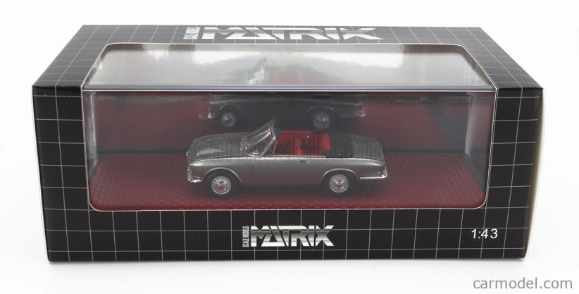 Matrix modely v mierke 1:43 Alfa romeo Giulia Gtc Cabriolet Open 1964 Strieborná