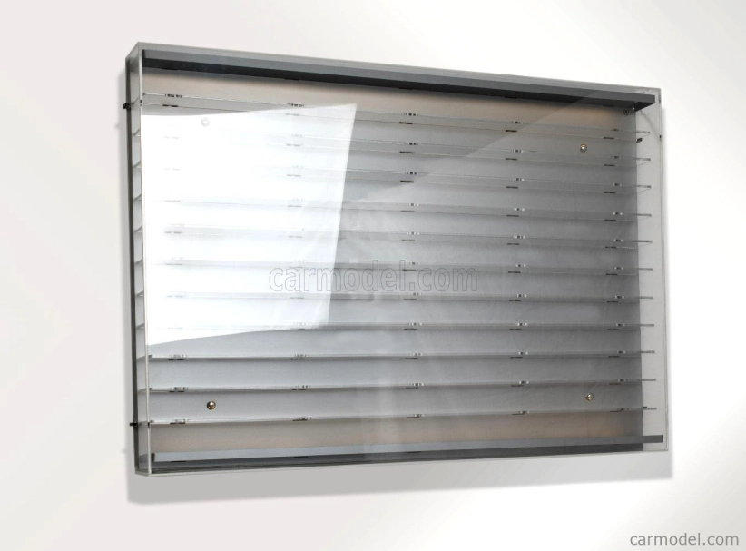 Atlantic Vetrina display box Espositore - Pre 120 Cars 1/64 Lungh.lenght Cm 89.0 X Largh.width Cm 8.0 X Alt.height Cm 61.0 (altezza Utile Tra I Ripiani Cm 4.5 Inner Height Among Shelves) 1:64 Plastic Display