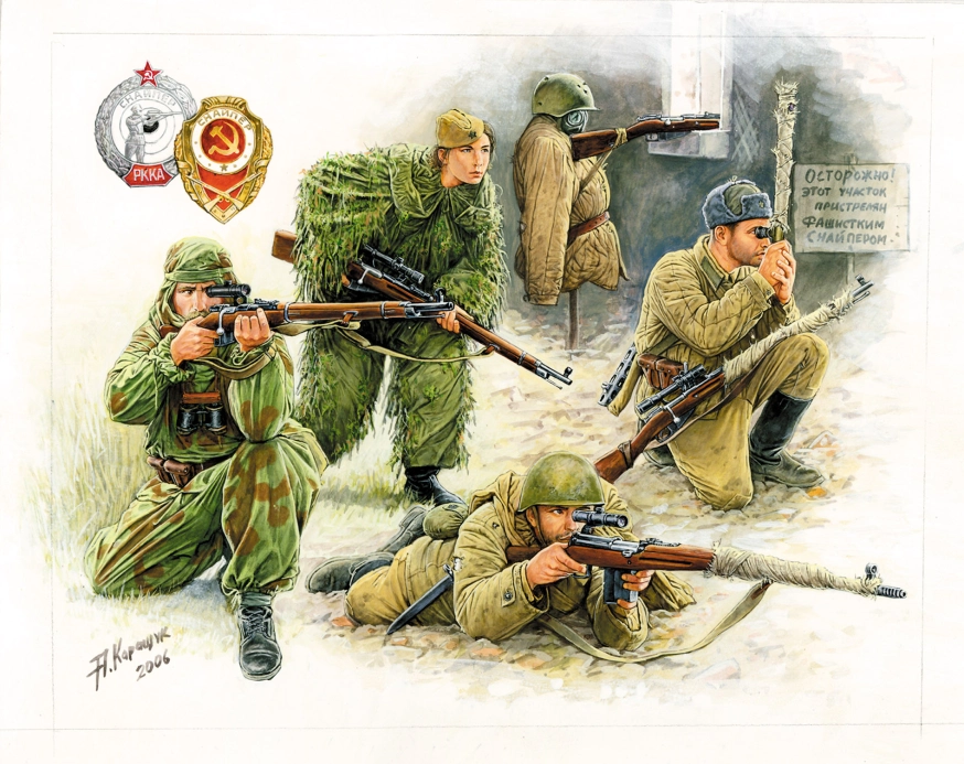 Zvezda figurky - sovětští odstřelovači (1:72)