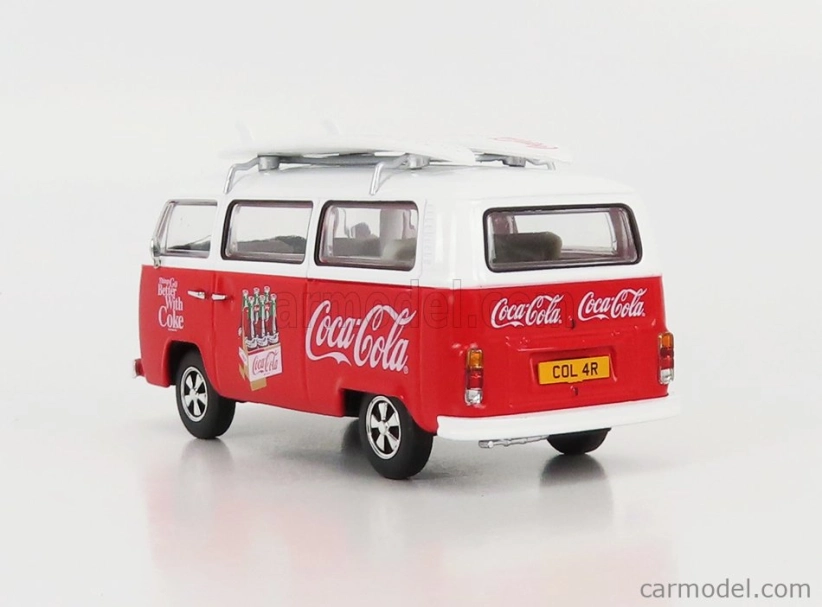 Corgi Volkswagen T1 Minibus Coca-cola With Surfboard 1961 1:43 Bílá Červená