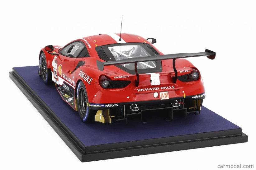 Looksmart Ferrari 488 Gte Evo 3.9l Turbo V8 Team Richard Mille Af Corse N 83 24h Le Mans 2023 Luis Perez Companc - Alessio Rovera - Lilou Wadoux 1:18 červená