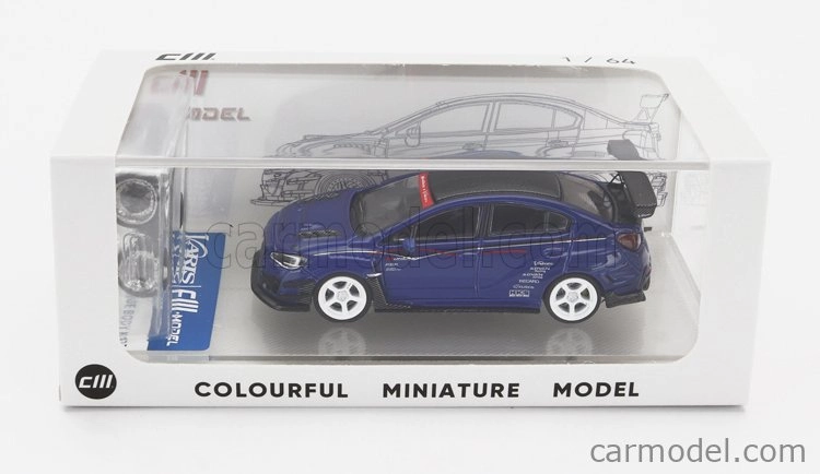 Cm-models Subaru Varis Wrx Sti S4 2019 1:64 Blue Carbon