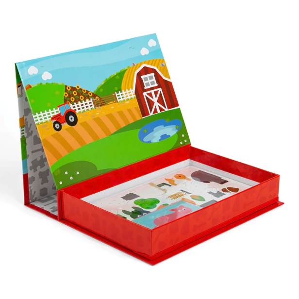 Bigjigs Toys Magnetické obliekacie puzzle Farma