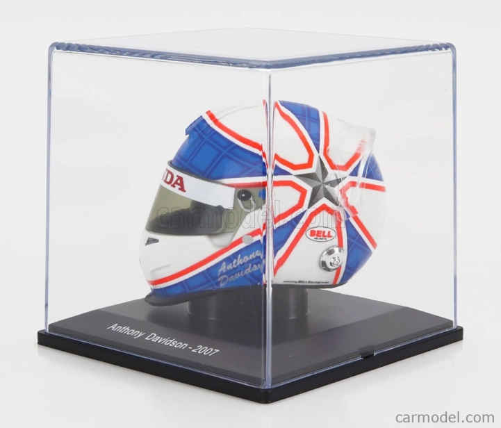 Edicola Helma F1 Casco - Super Aguri Sa07 N 23 Sezóna 2007 Anthony Davidson 1:5 Biela Modrá Červená
