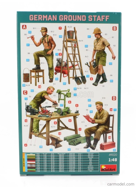Miniart Figures German Ground Staff North Africa 1:48 /