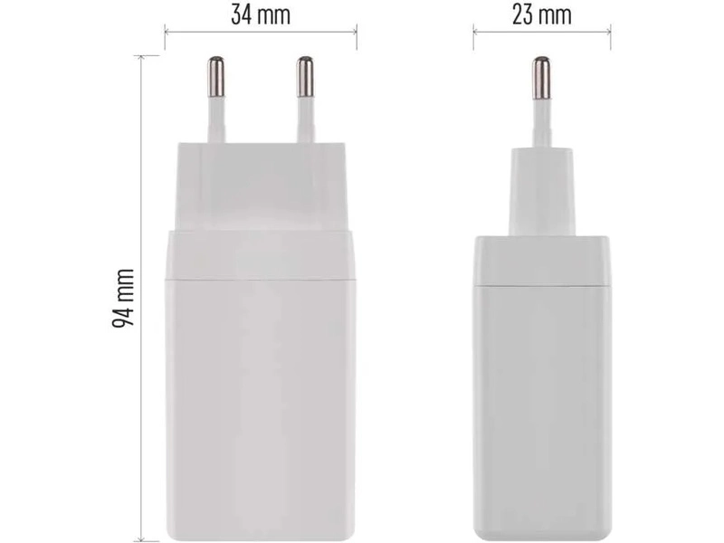 Napájací adaptér GaN PD 65W USB (napájanie)