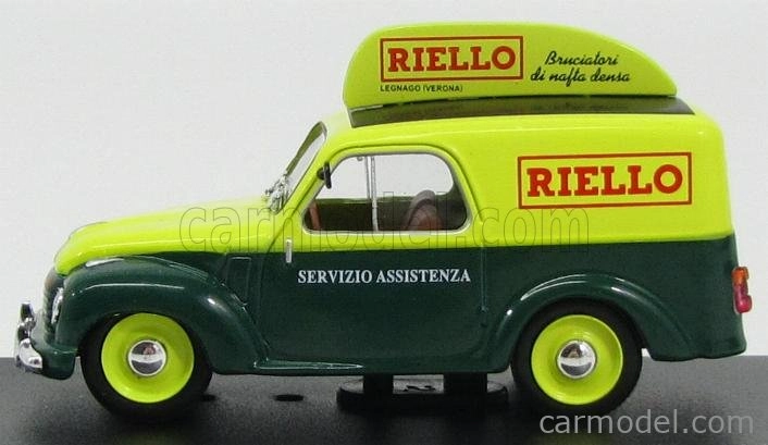 Edicola Fiat 500c Furgoncino Van Riello 1959 1:43 Zelenožltá