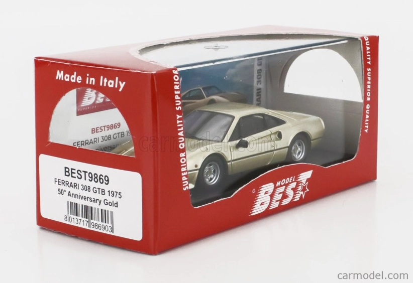 Best-model Ferrari 308 Gtb 1975 - 50th Anniversary 1:43 Gold Met