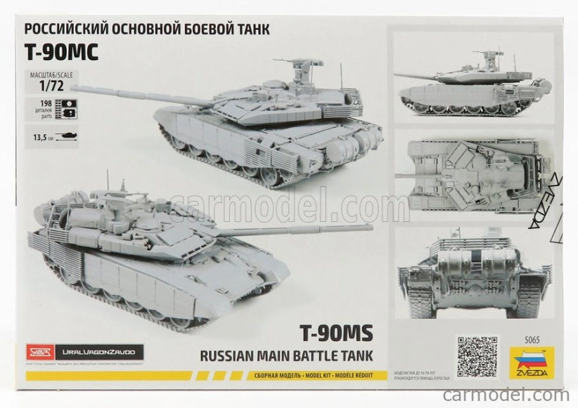 Zvezda Tank T90ms Russian Main Battle Tank 1:72 /