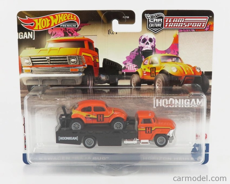 Mattel hot wheels Volkswagen Horizon Truck With Baja Beetle 1955 1:64 Oranžová Černá