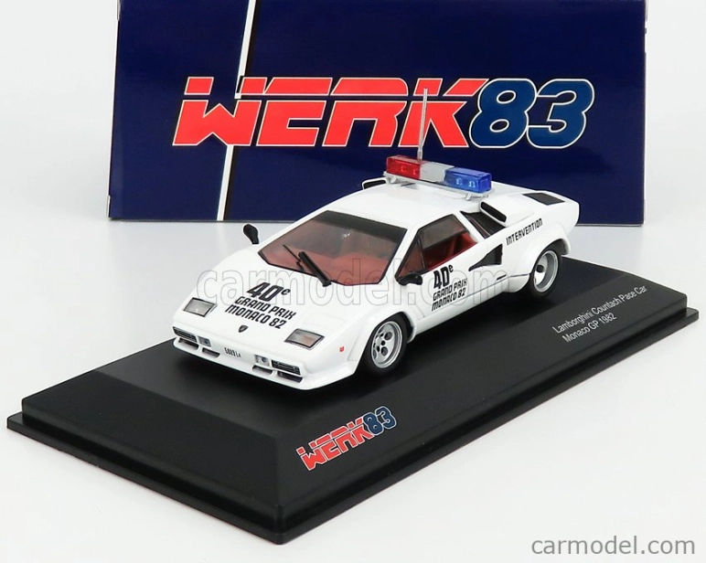 Werk83 Lamborghini Countach 5000s Safety Car F1 Gp Monaco 1982 1:43 Biela