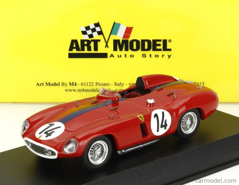 Art-model Ferrari 750 Monza 3.0l Spider N 14 Team Mike Sparken 24h Le Mans 1955 Masten Gregory - Michel Pobejersky (mike Sparken) 1:43 Červená Modrá