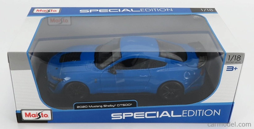 Maisto Ford USA Mustang Shelby Gt500 Coupe 2020 1:18 svetlomodrá