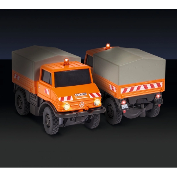 RC auto s přívěsem MB Unimog U406