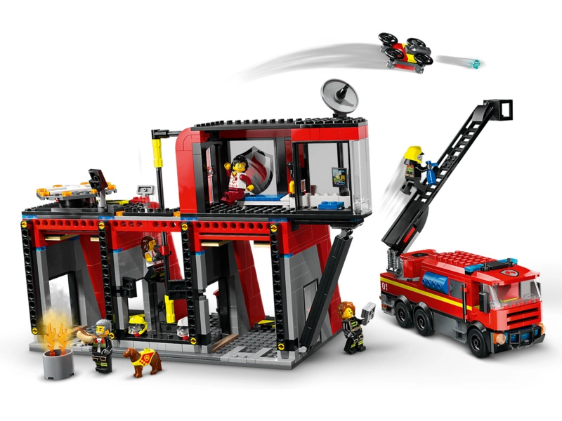 LEGO City - Hasičská stanica s hasičským vozidlom